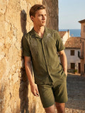 Men Green Embroidered Shirt