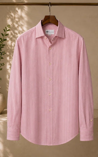 YASHA Premium Blush Linen Shirt