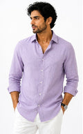 YASHA Premium Lavender Linen Shirt