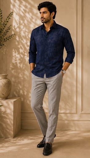 YASHA Premium Midnight Bloom Luxe Shirt