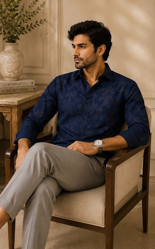 YASHA Premium Midnight Bloom Luxe Shirt