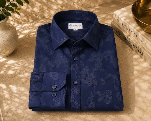 YASHA Premium Midnight Bloom Luxe Shirt
