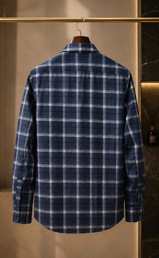 YASHA Premium Midnight Check Shirt