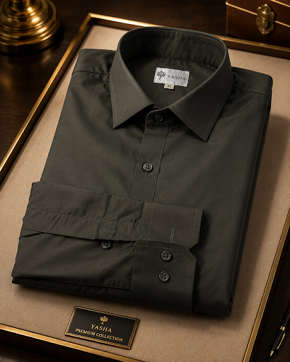 YASHA Premium Onyx Black Signature Shirt