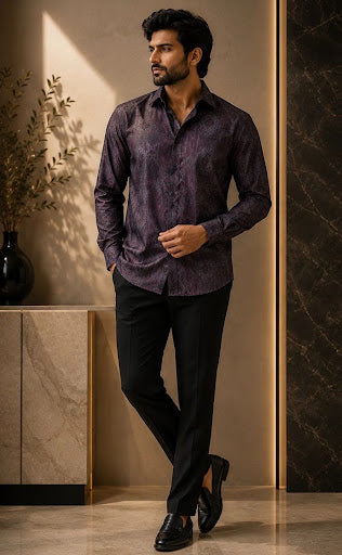 YASHA Premium Regal Mosaic Luxe Shirt