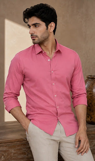 YASHA Premium Rose Pink Signature Shirt