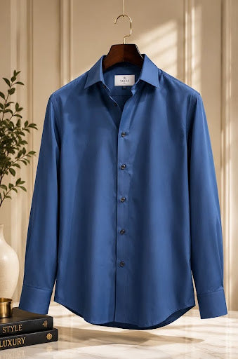 YASHA Premium Sapphire Blue Signature Shirt
