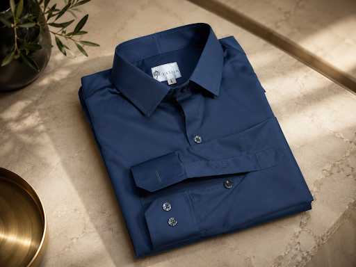 YASHA Premium Sapphire Blue Signature Shirt